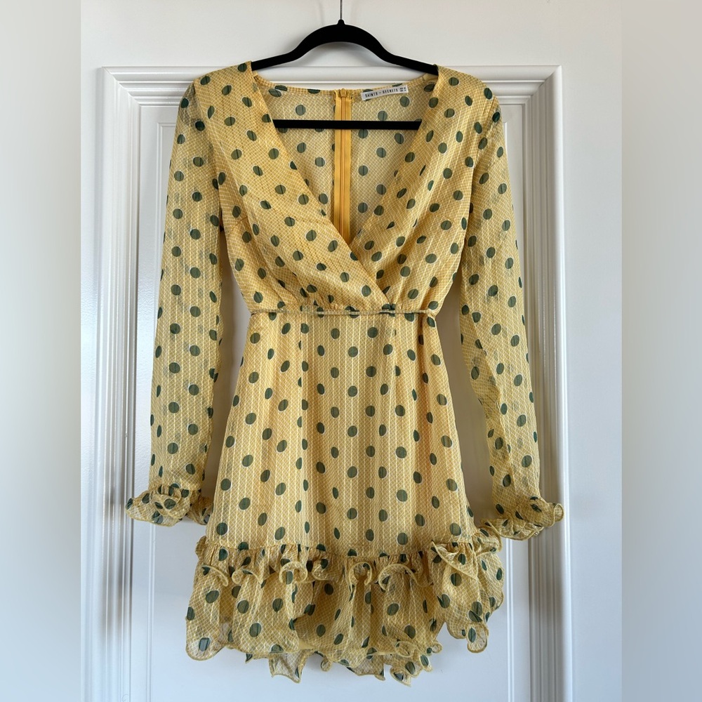 Saints + Secrets Long Sleeve Polka Dot Dress